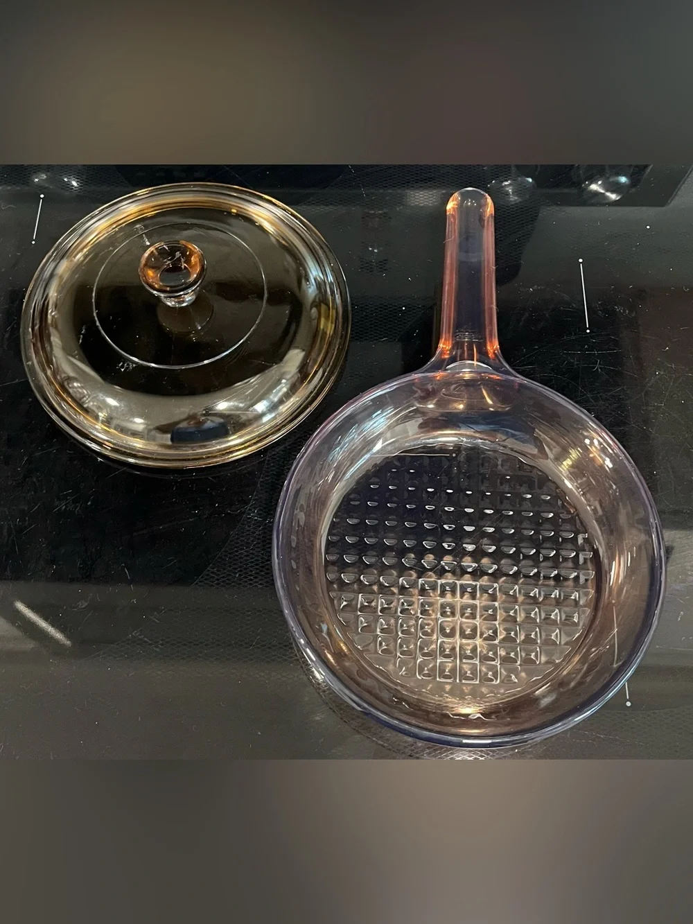 Vision CorningWare Amber Skillet vintage corning